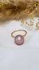 Pink solitaire ring size 6
