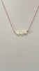 Pikake triple necklace - Rose Gold