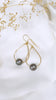 Floating Tahitian pearl earrings