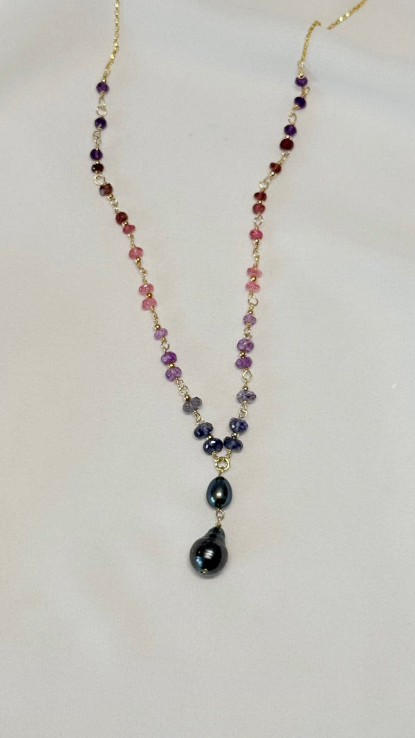 Lanikai necklace - Edison. x Ombre Tourmaline