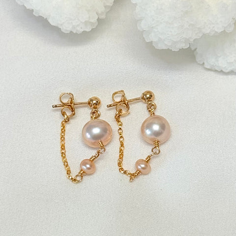 Poolside keshi earrings - light Pink