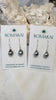 Fish hook earrings -  Tahitian Pearl