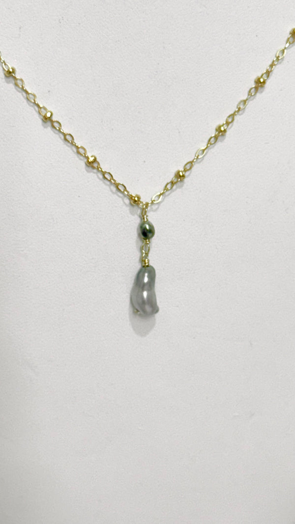 Tahitian Keshi pendant necklace