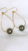 Floating Tahitian pearl earrings