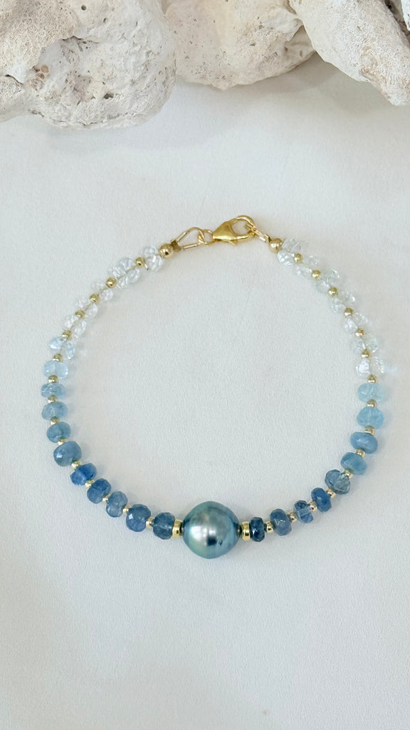 AURORA ombre bracelet - Blue Tahitian