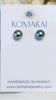 14K Tahitian pearl stud earrings - 7-8mm