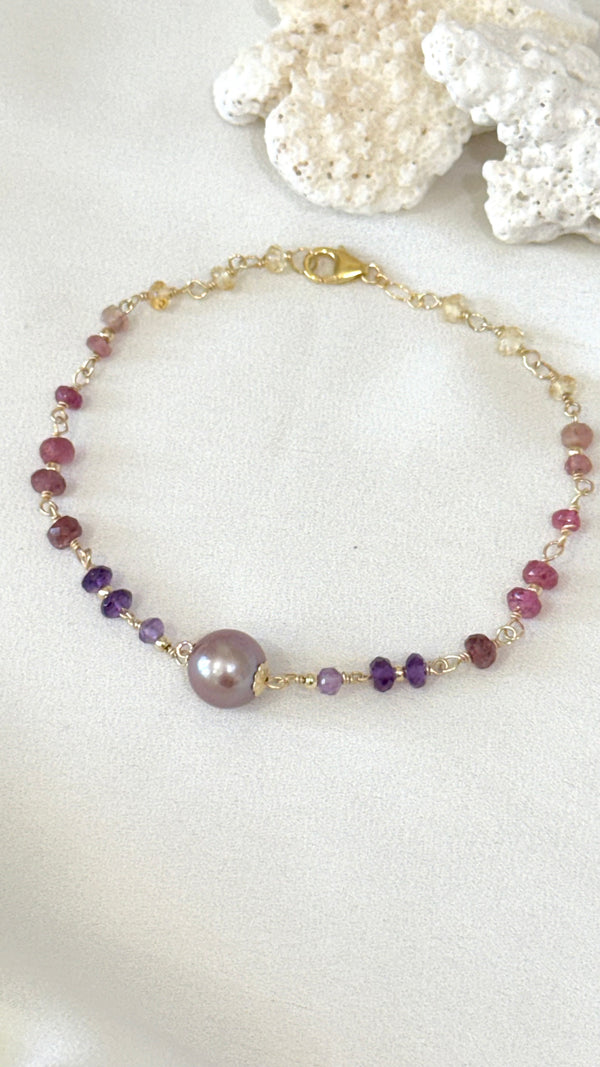 LANIKAI bracelet - Purple Edison Pearl