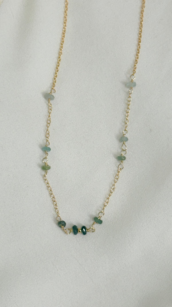 Emma necklace - Green Tourmaline