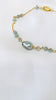 Silver keshi x zircon bracelet