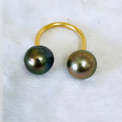 Cherry x Mocha Aubergine cuff ring