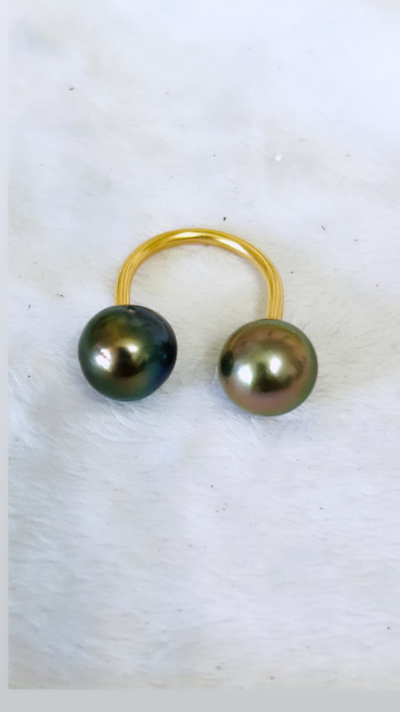 Cherry x Mocha Aubergine cuff ring