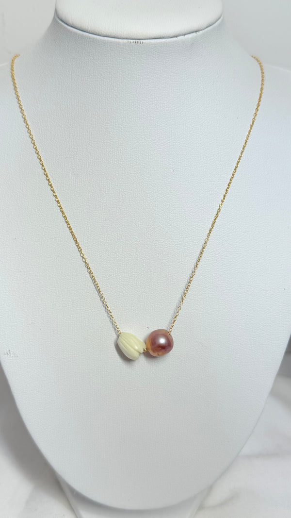 PIKAKE x Pearl Floating necklace