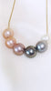 Jupiter  6 pearl necklace - Pink ombre