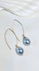 Fish hook earrings -  Tahitian Pearl