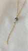 Sway lariat - Peacock Tahitian keshi