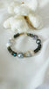 Chunky gem x shell bracelet