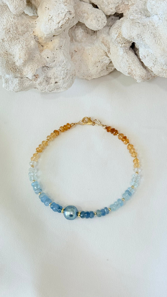 ALEXA rainbow bracelet - Blue Tahitian