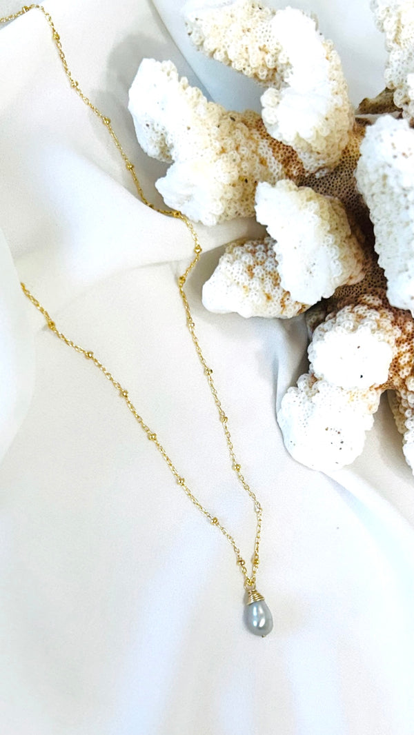 Maya keshi necklace - Light silver