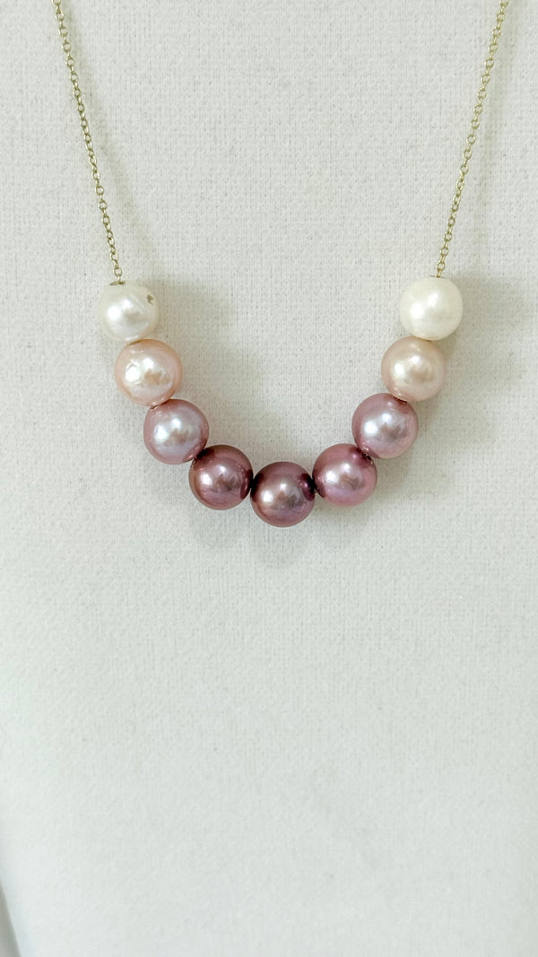 Ombre 9 pearl necklace - Edison