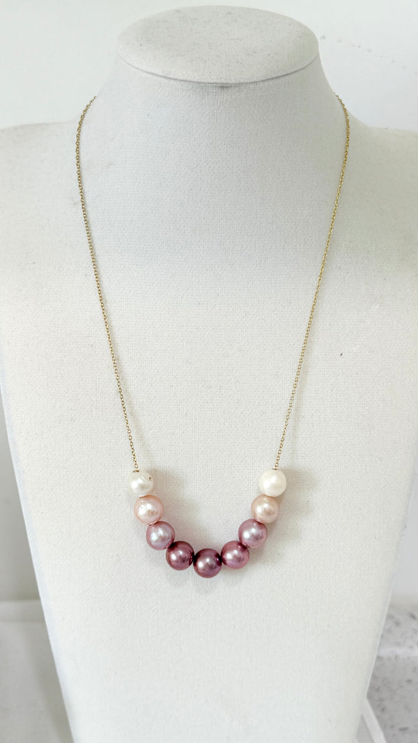 Ombre 9 pearl necklace - Edison