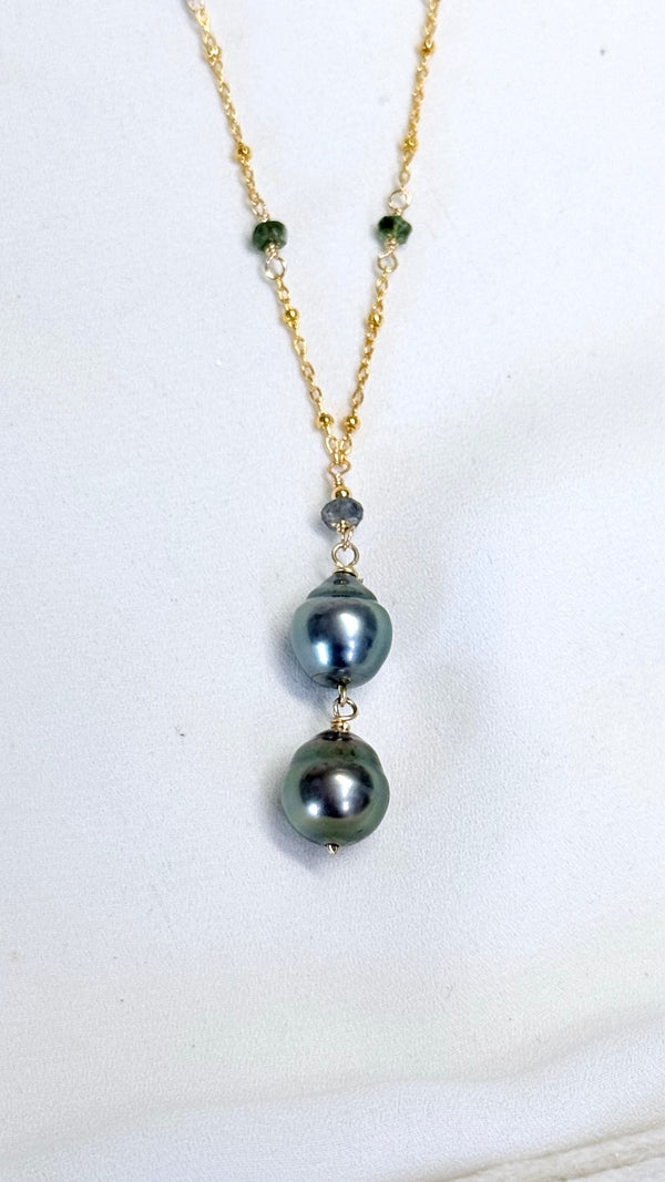 BELLE necklace - Double Tahitian