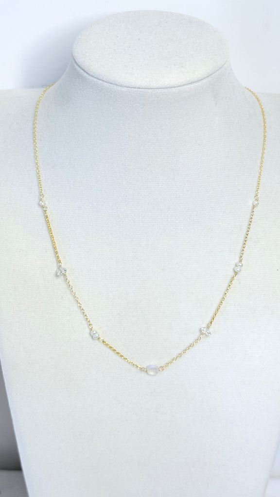 Tulum necklace - Rainbow moonstone