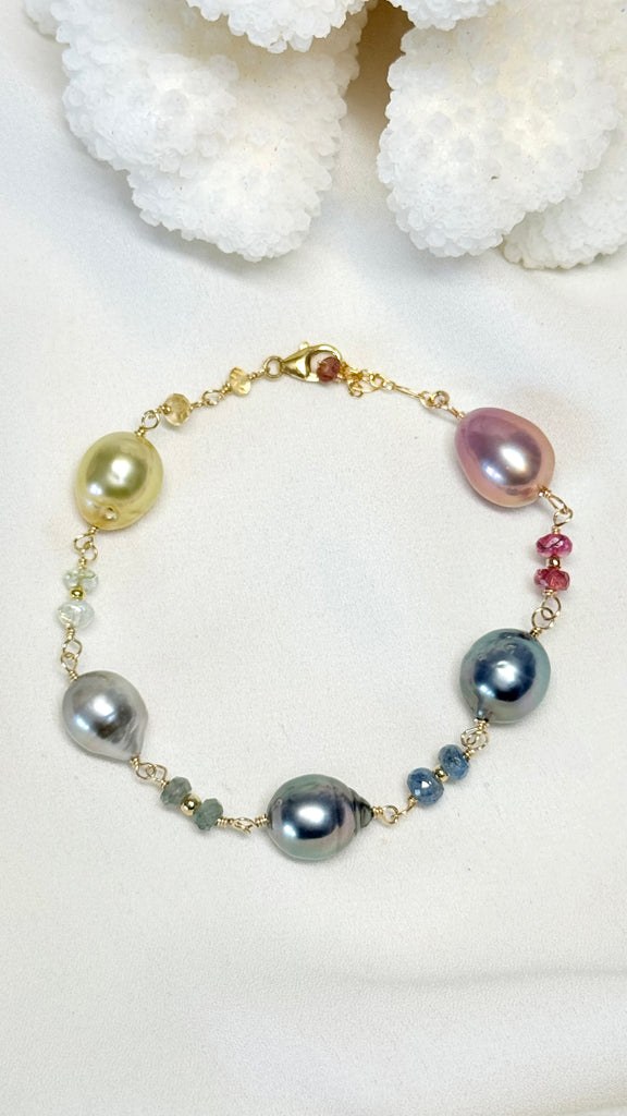 Monaco rainbow gem bracelet - Baroque