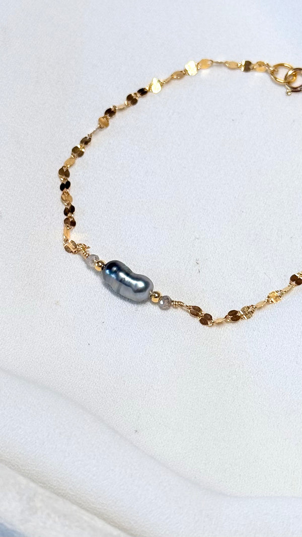 Sparkle keshi bracelet