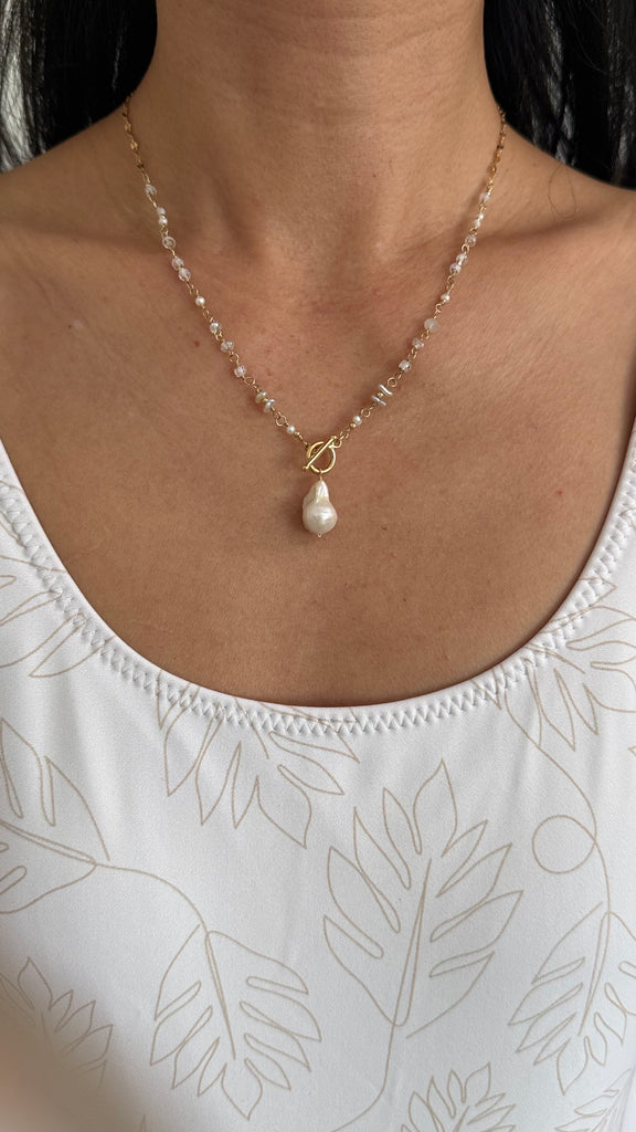 Lanikai toggle necklace - Flameball freshwater