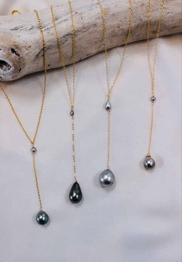 DRIFT lariat - Tahitian Pearl