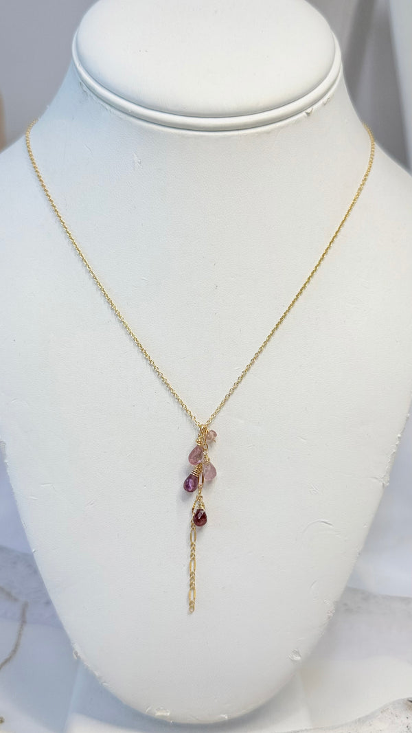 Waterfall necklace - Tourmaline