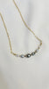 Ombre Tahitian 7 keshi bar necklace