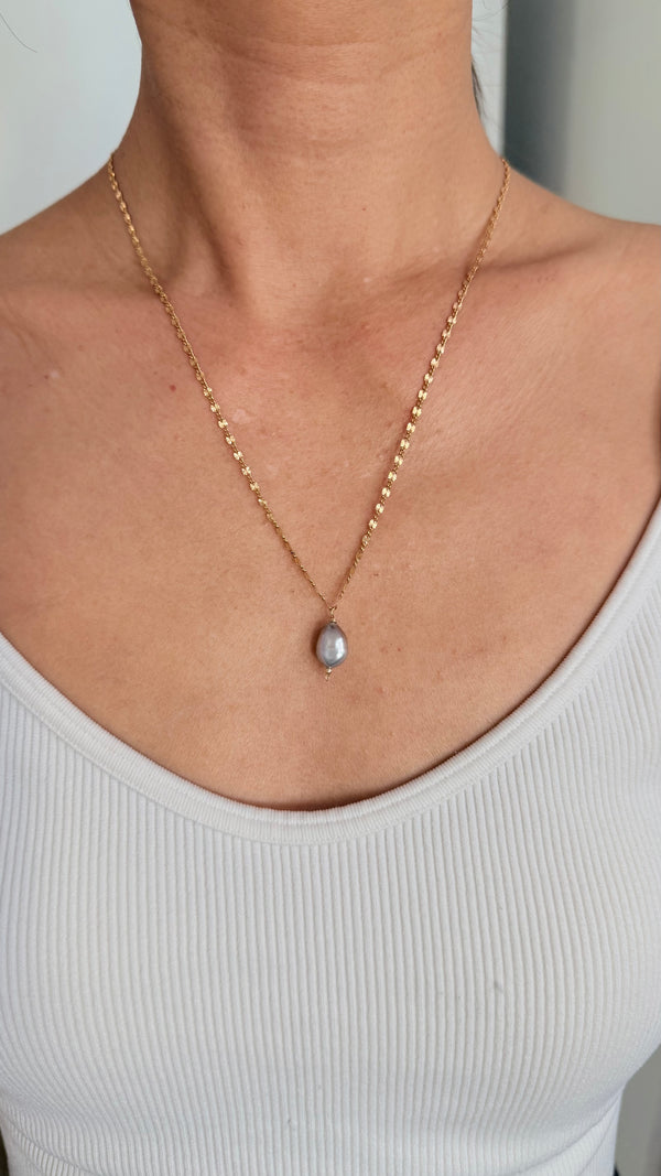 Starburst Tahitian keshi necklace