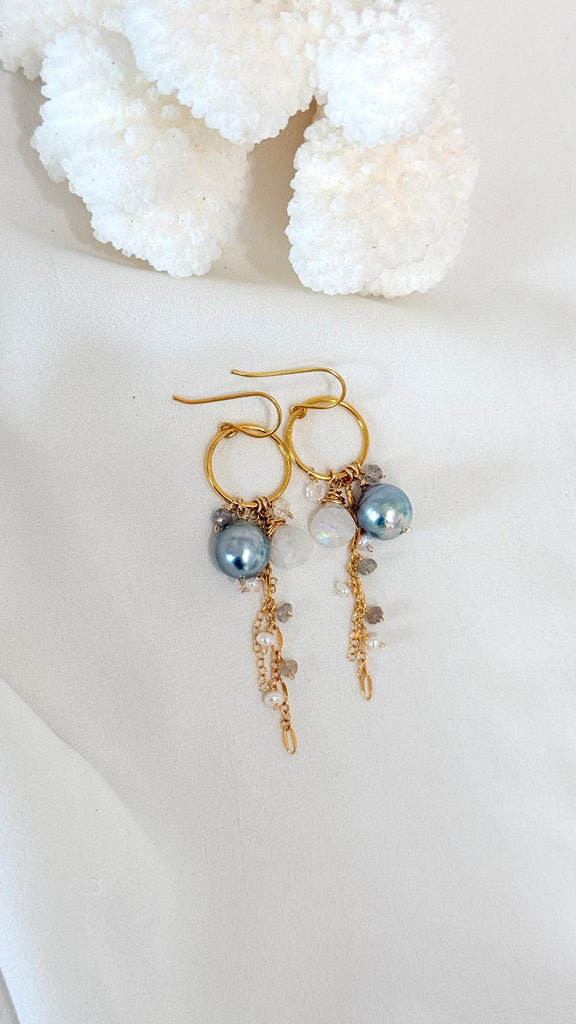 LEXI earrings - labradorite
