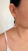 Edison Pearl floating hoop earrings