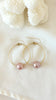 Edison Pearl floating hoop earrings