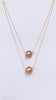 Edison Pearl floating necklace - Rose Gold