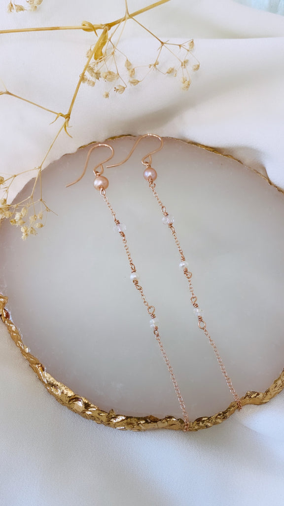 Tulum drop earrings - Rose Gold