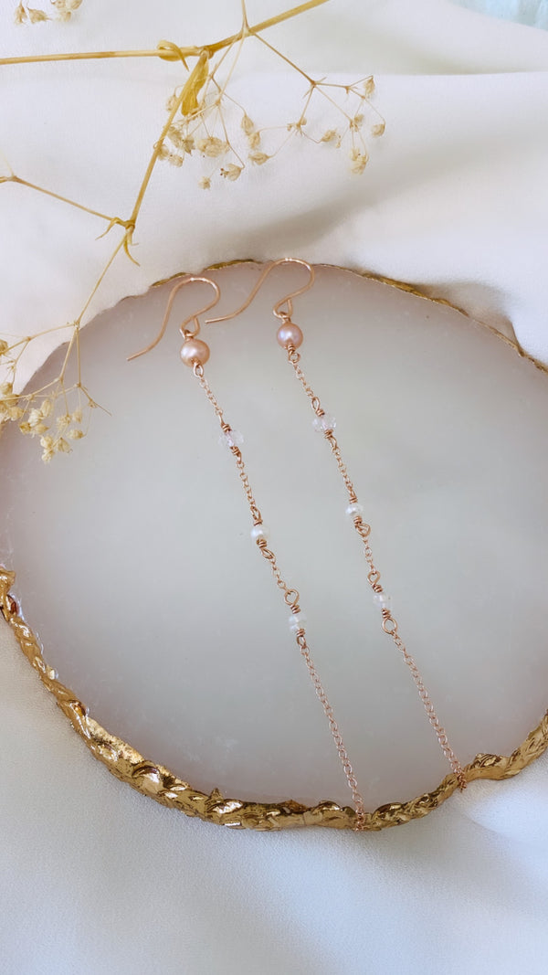 Tulum drop earrings - Rose Gold