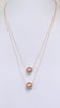 Edison Pearl floating necklace - Rose Gold
