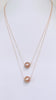 Edison Pearl floating necklace - Rose Gold