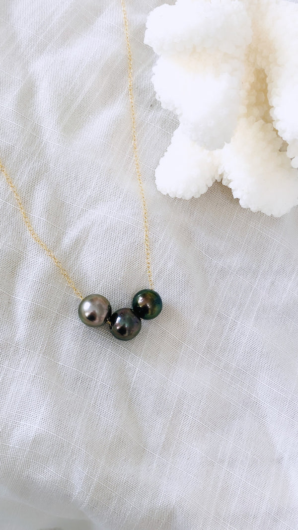 Triple peacock necklace