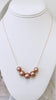 5 Pearl floating necklace - Rose Gold
