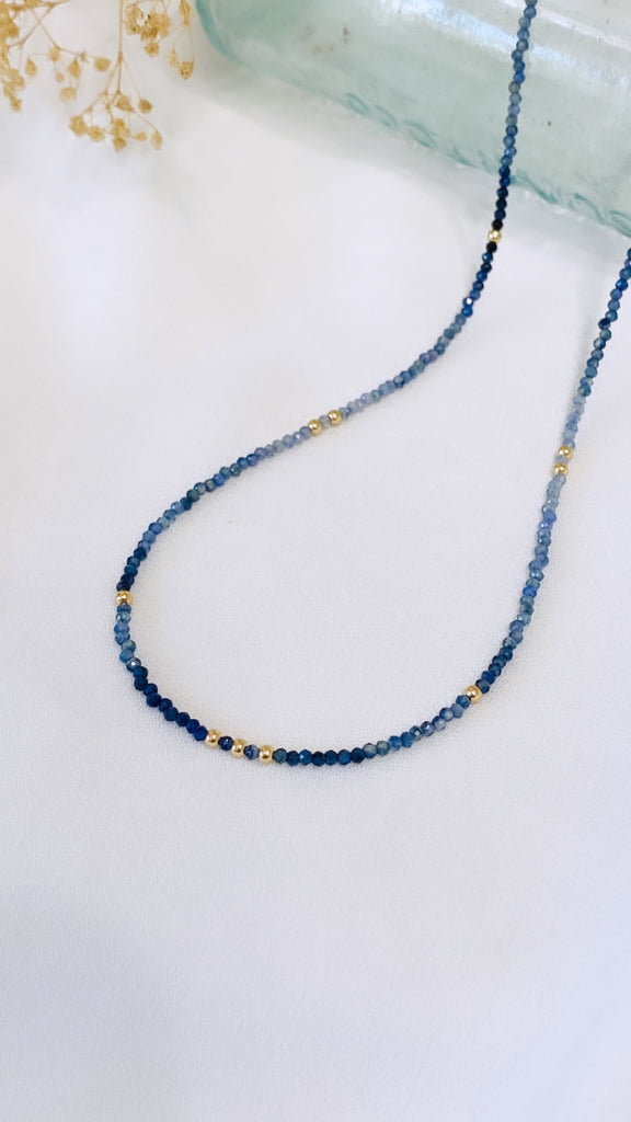 Tiny ombre gemstone necklace