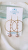 Keshi pearl hoop earrings - Edison