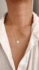 White Sakura gem necklace