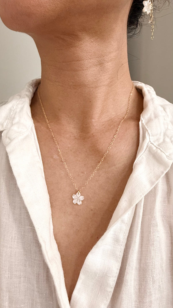 White Sakura necklace