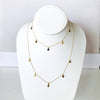 Dainty gold fill disk layering necklace
