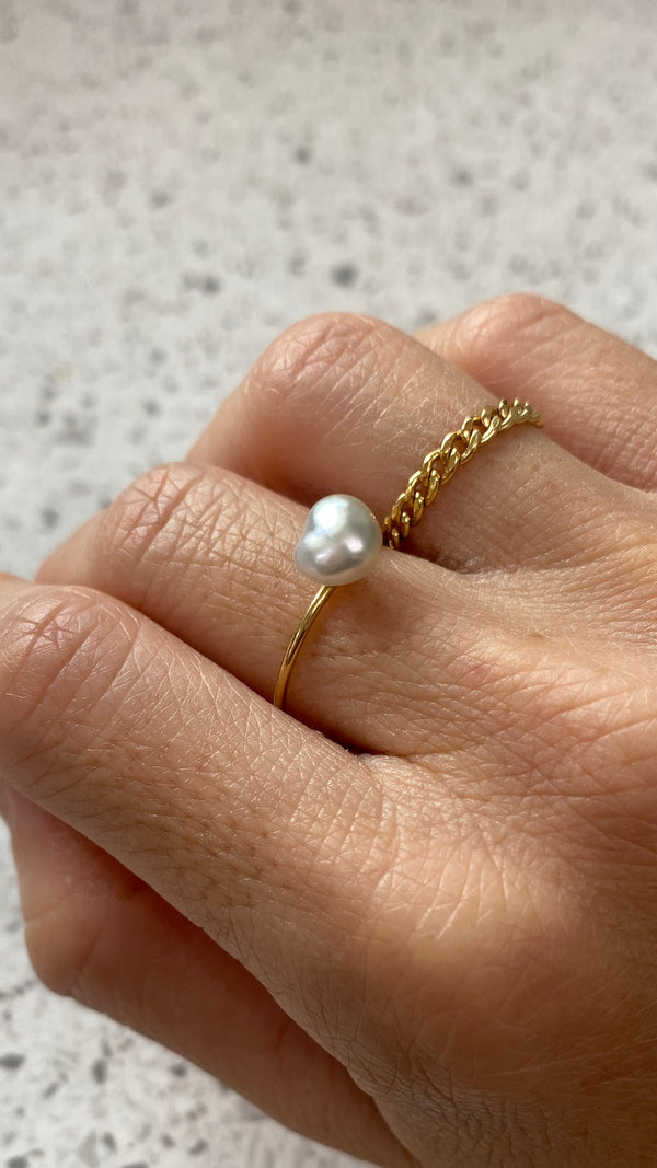 South Sea Keshi ring - Size 6