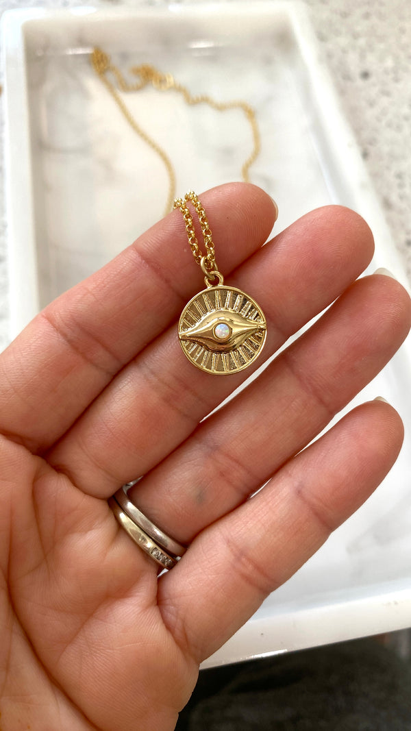 Evil Eye Sun pendant necklace